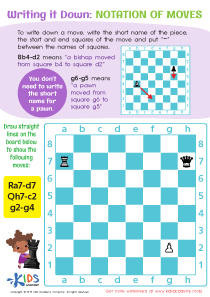 How Knights Move Worksheet, Free Printable for Kids